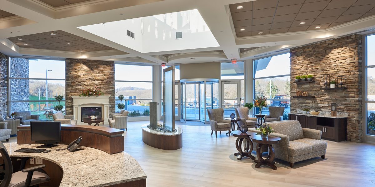 Neag medical center interior lobby lounge