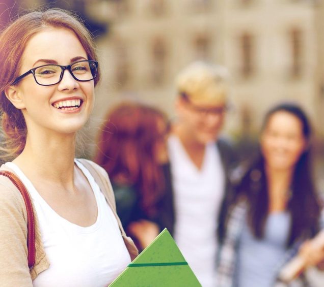 Young woman with notebook