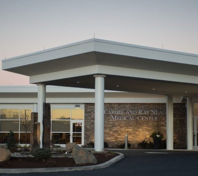 External view of the Carole and Ray Neag Medical Center