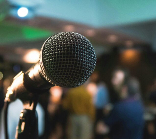 Photo of a microphone