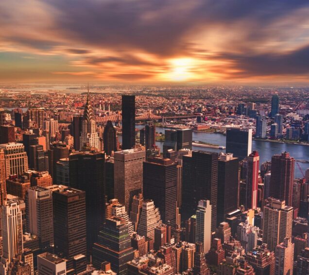 Ariel photo of New York City