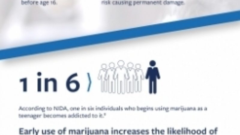 Infographic that describes the impact of marijuana on adolescent brain development