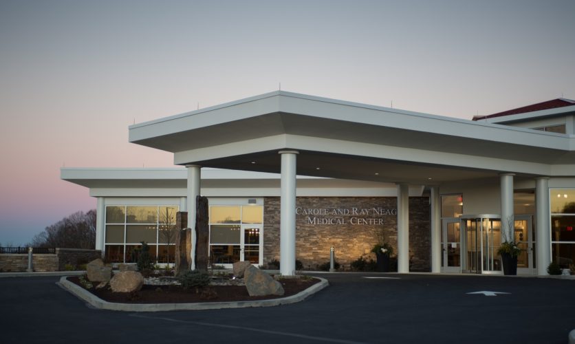 External view of the Carole and Ray Neag Medical Center